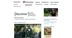 Desktop Screenshot of ahornblatt-garten.de