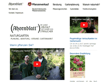 Tablet Screenshot of ahornblatt-garten.de
